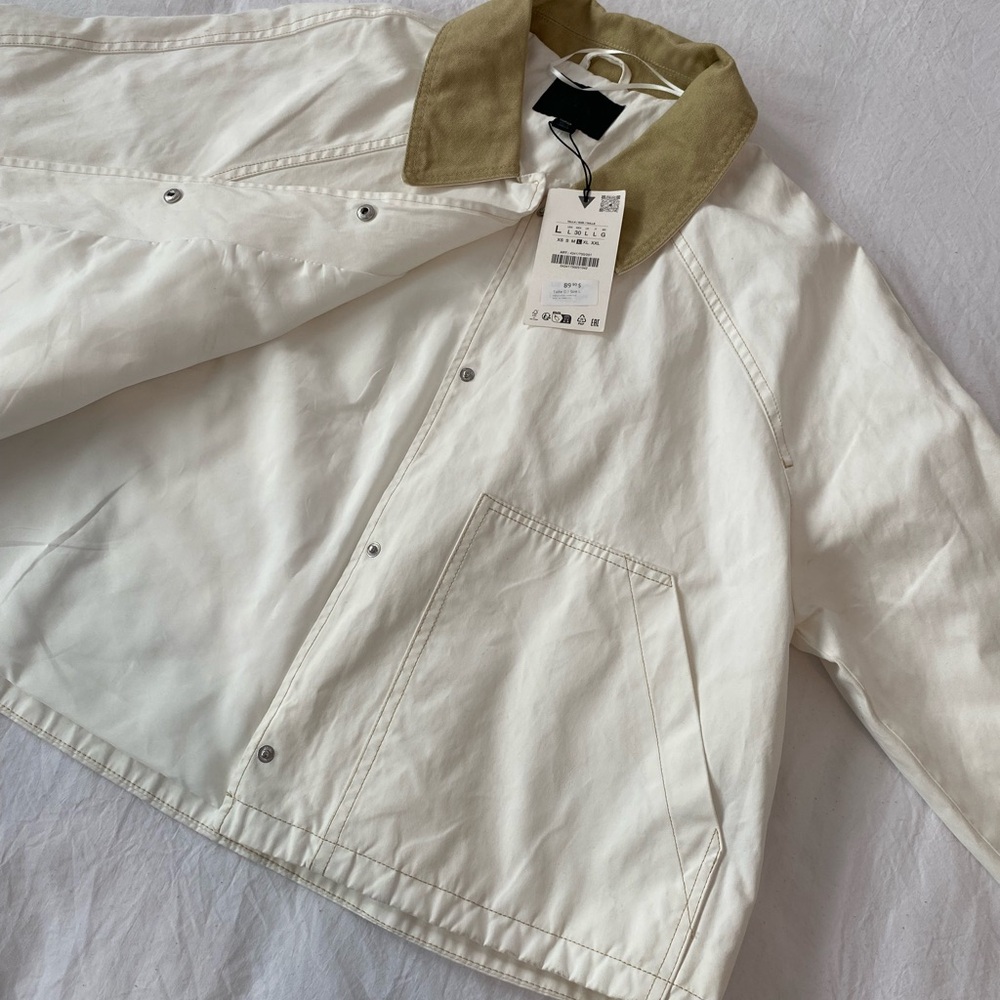 NWT Zara Cropped Chore Coat